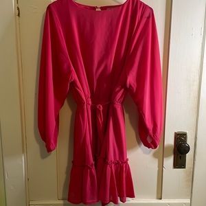 Pink long sleeve dress